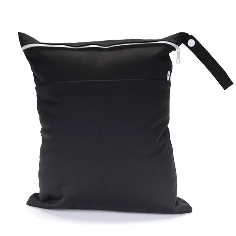 X With Love waterproof wet dry bag with two zippers for baby diapers, reusable, 36cm x 29cm, waterproof and portable.
