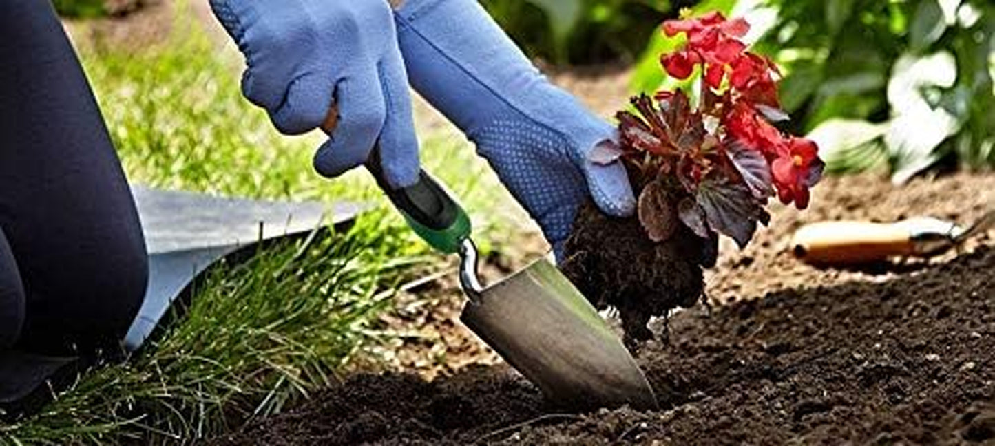 My Store Bend-Proof Garden Trowel with polished stainless steel blade, rust-resistant, oversized handle, ideal for rocky and heavy soils