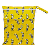 X With Love waterproof wet dry bag with two zippers, reusable diaper storage bag for baby nappies, measures 36cm by 29cm.