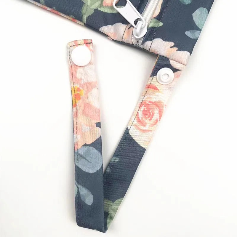 Reusable waterproof wet dry bag with two zippers for baby diapers, measuring 36x29cm, by X With Love.