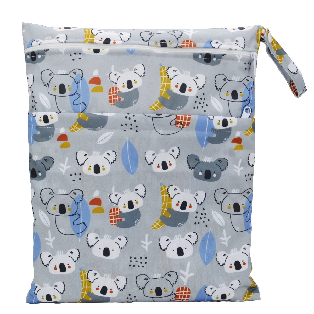 Waterproof wet dry bag by X With Love, featuring two zippers, ideal for baby diapers and nappies, measuring 36cm by 29cm.