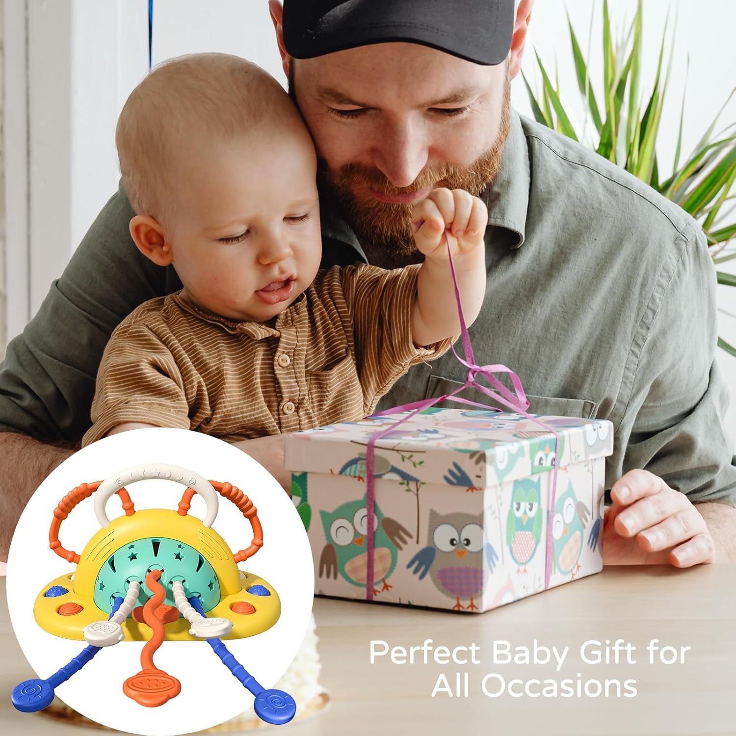 X With Love high chair toys with suction cups, food-grade silicone sensory toys for 1-year-old infants to develop fine motor skills.