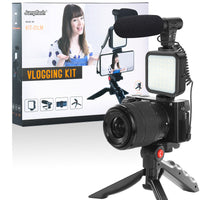 My Store professional vlogging tripod kit with smartphone mount, ideal for Apple-compatible vlogging and photography.