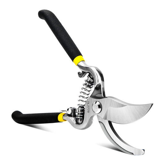 Black 8-inch bypass garden pruning shears from X With Love, ideal for trimming plants and gardening tasks.