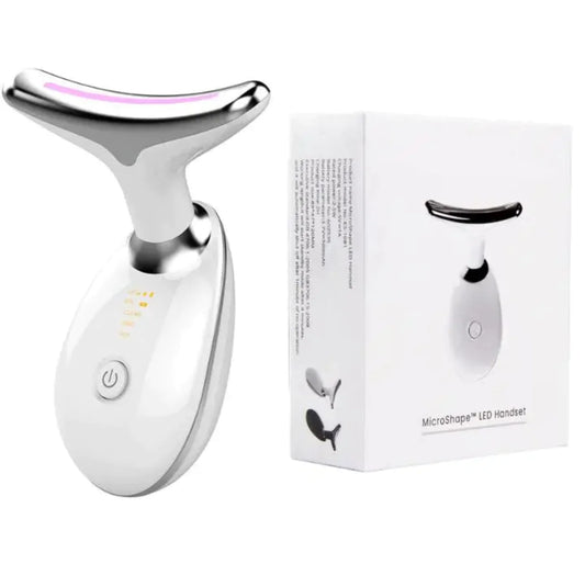 X With Love Wavy Chic Beauty Facial Massager with 7 color lights, microcurrent skin firming device for face and neck.